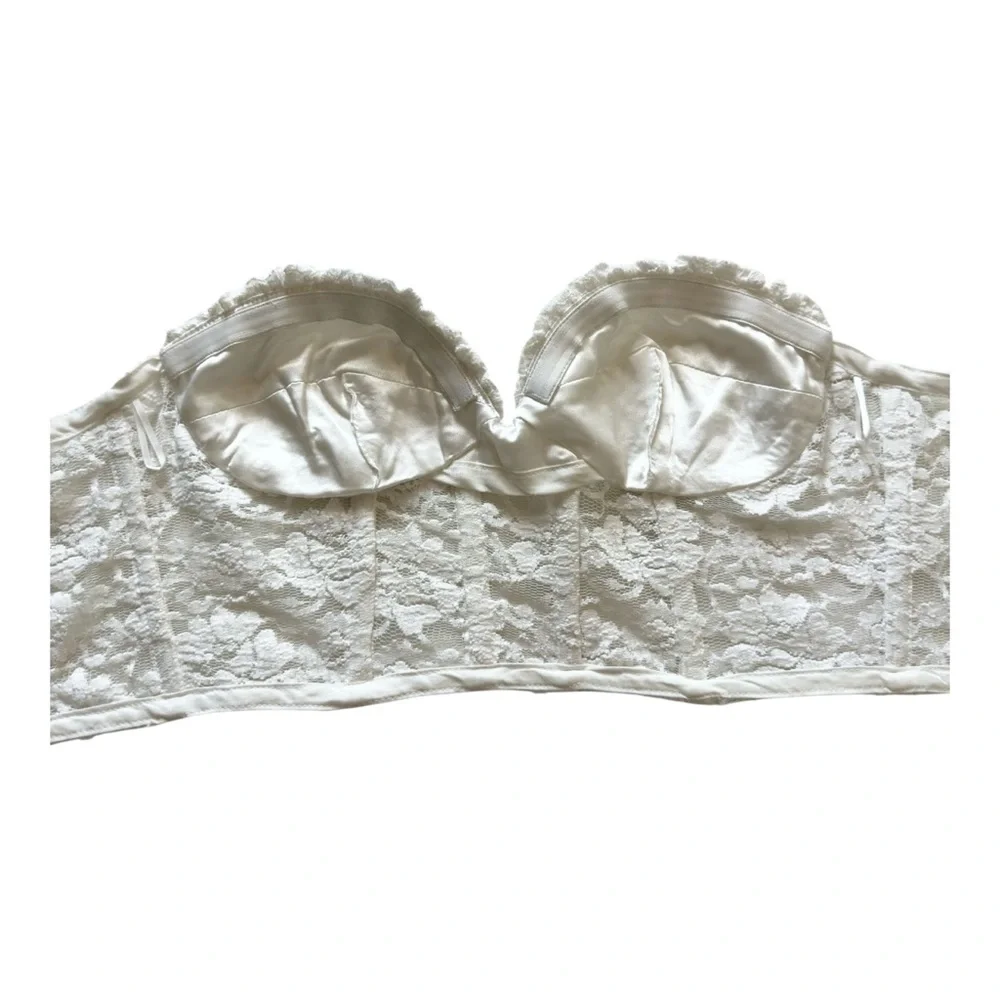 Bardot Women's Corset Bustier White Floral Size 4/XS - Picture 5 of 6